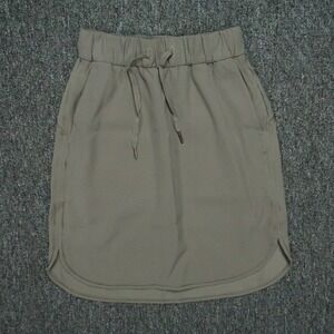 Lululemon Skirt Womens 2 Grey Sage On The Fly Woven‎ Drawstring Lightweight